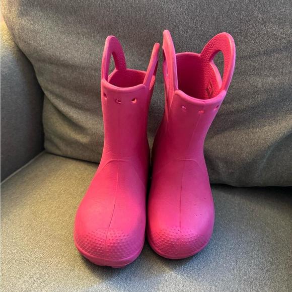 Pink Crocs Crocband Wellies Wellington Boots Crocs Pink Rain Boots